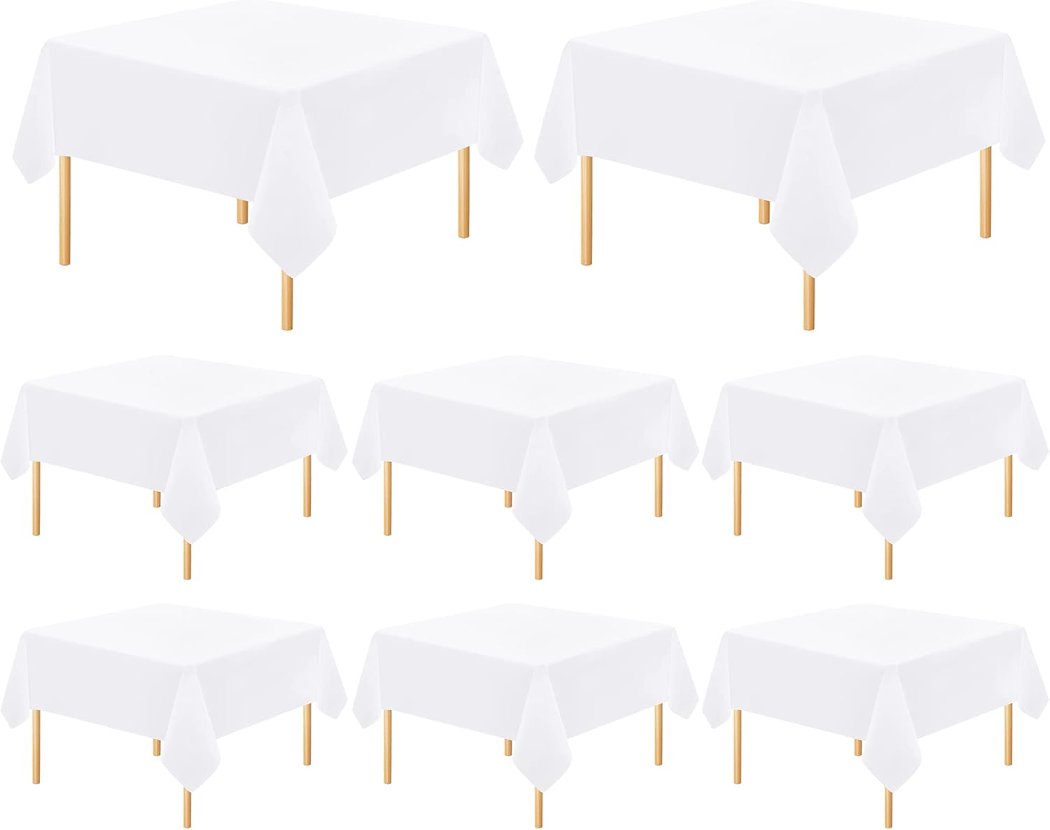 Premium 8 Pack Square Tablecloths for Elegant Events and Parties