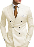 Double Breasted Slim Fit 2-Piece Suit Men - Tailored Look
