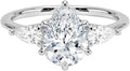 Moissanite Engagement Ring 1.5 ct Solitaire Three Stone - Ethical AR