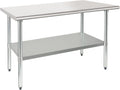 HARDURA Stainless Steel Prep Table 30x48 in - Heavy Duty Work Table
