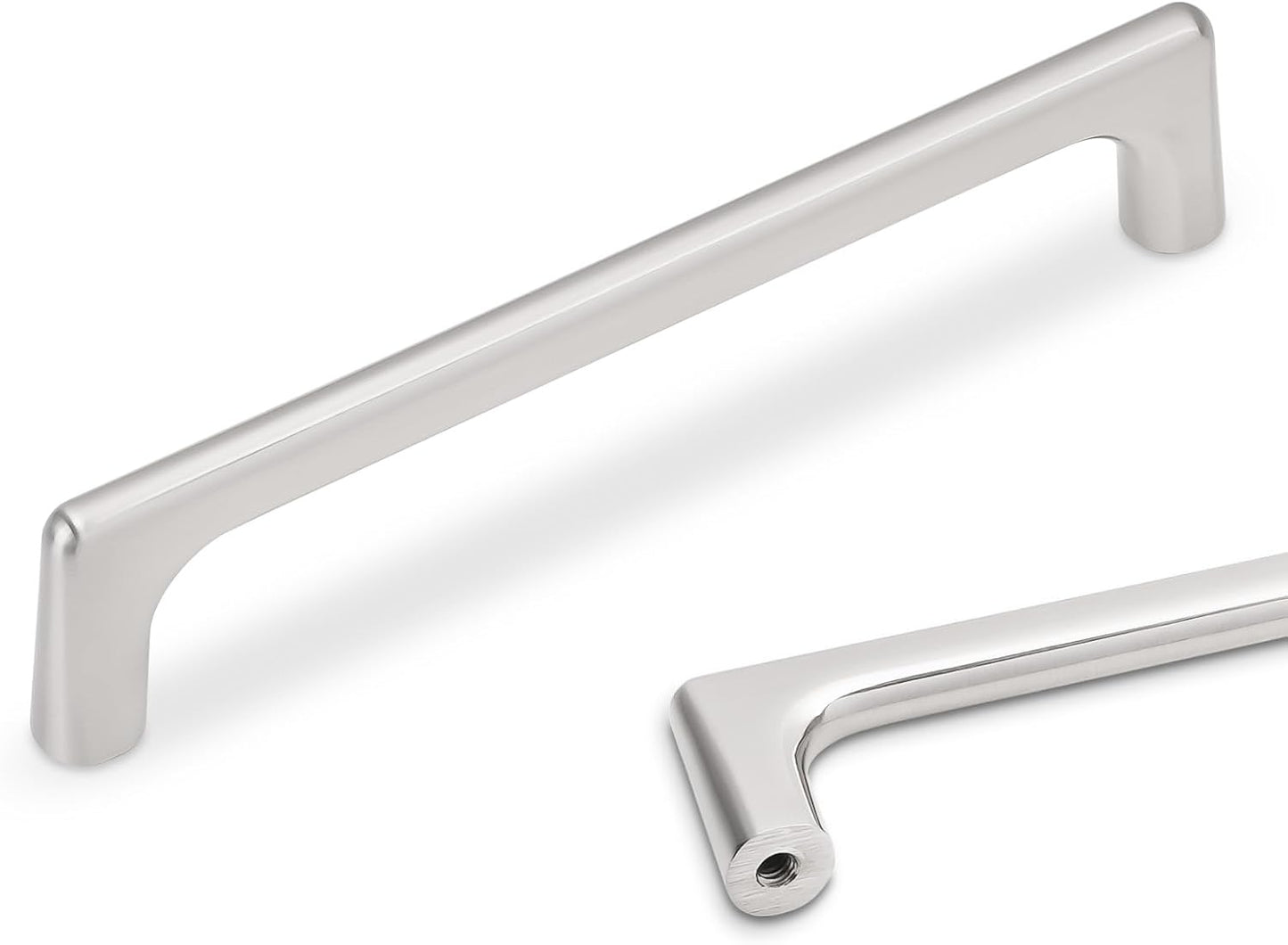 5 Inch Brushed Satin Nickel Kitchen Cabinet Handles - 10 Pack