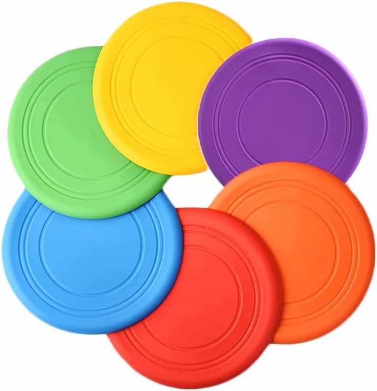 Suheeus Kids Flying Discs - Soft Silicone 6 Pack for Outdoor Fun!