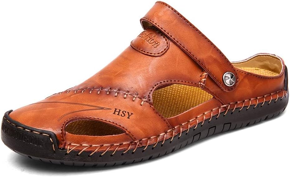 Anti-Slip Lightweight Leather Sandals for Men