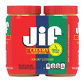 Jiff Creamy Peanut Butter 48 oz 2 Pack - Smooth Texture, 7g Protein