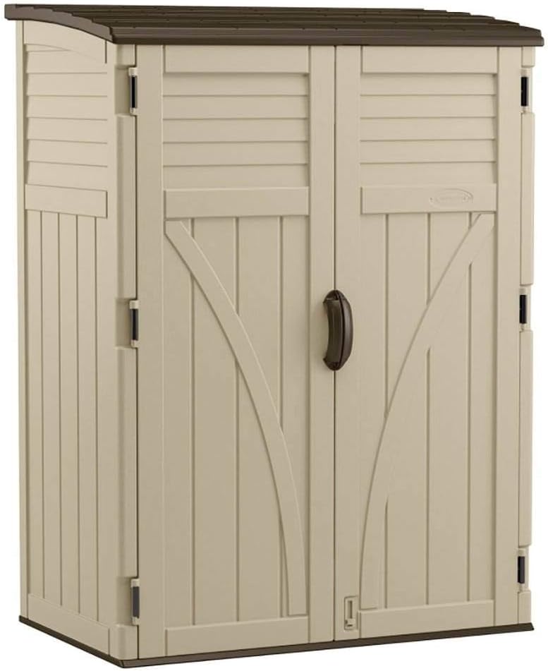 Suncast Outdoor Storage Cabinet for Garden Tools and Equipment