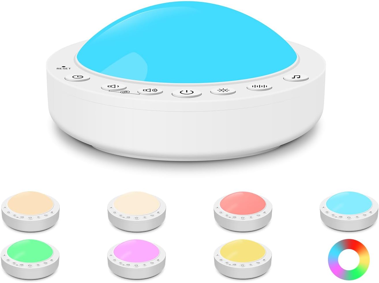 Portable Baby White Noise Machine - Soothing Lullabies & Night Light