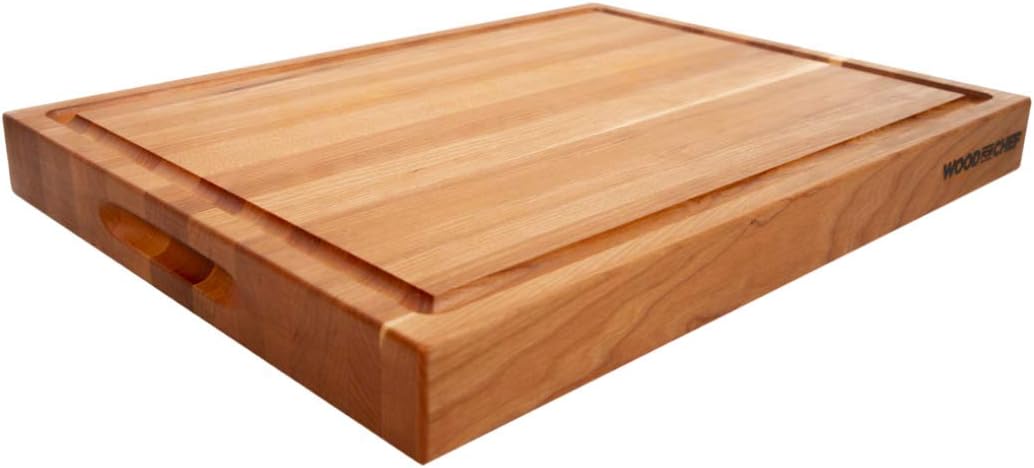 Medium Wood Cutting Board - Reversible Cherry Butcher Block