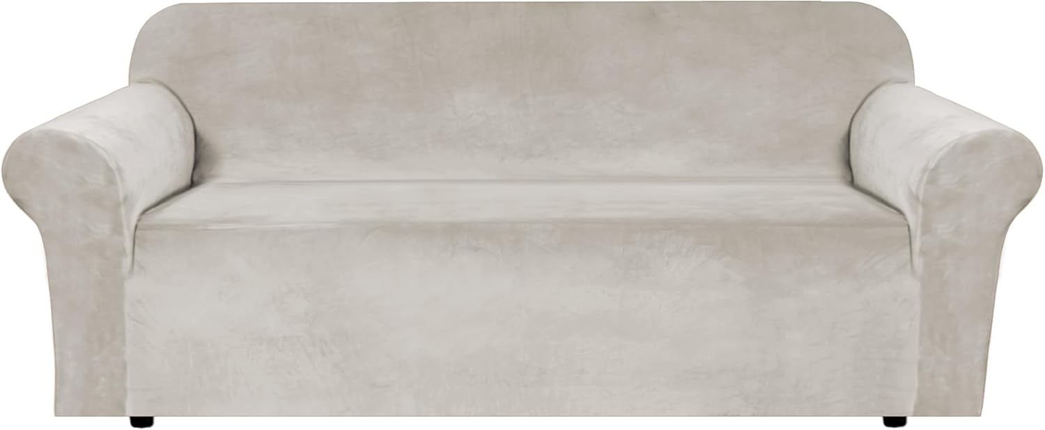 H.VERSAILTEX Stretch Velvet Sofa Covers for Large Couches