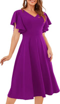 Bridesmay Women's Cocktail Wedding Guest Dress - Flattering Fit Women]