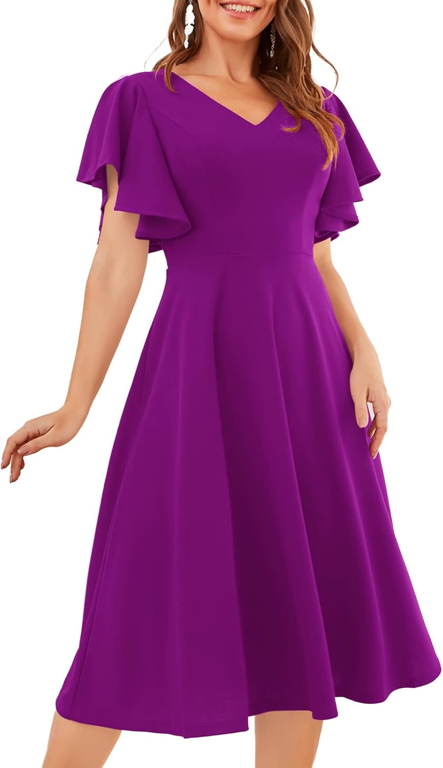 Bridesmay Women's Formal Cocktail Wedding Guest Dress 2025