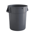 32 Gallon Gray Round Commercial Trash Can - Durable Nesting Design