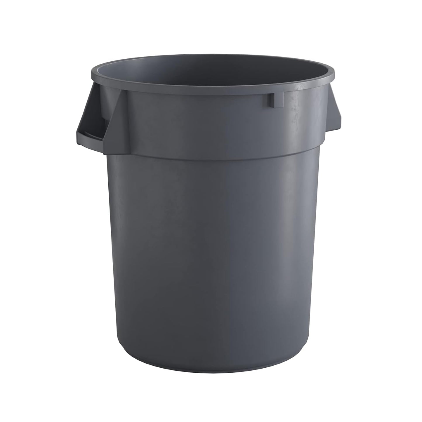 32 Gallon Gray Round Commercial Trash Can for Heavy-Duty Use