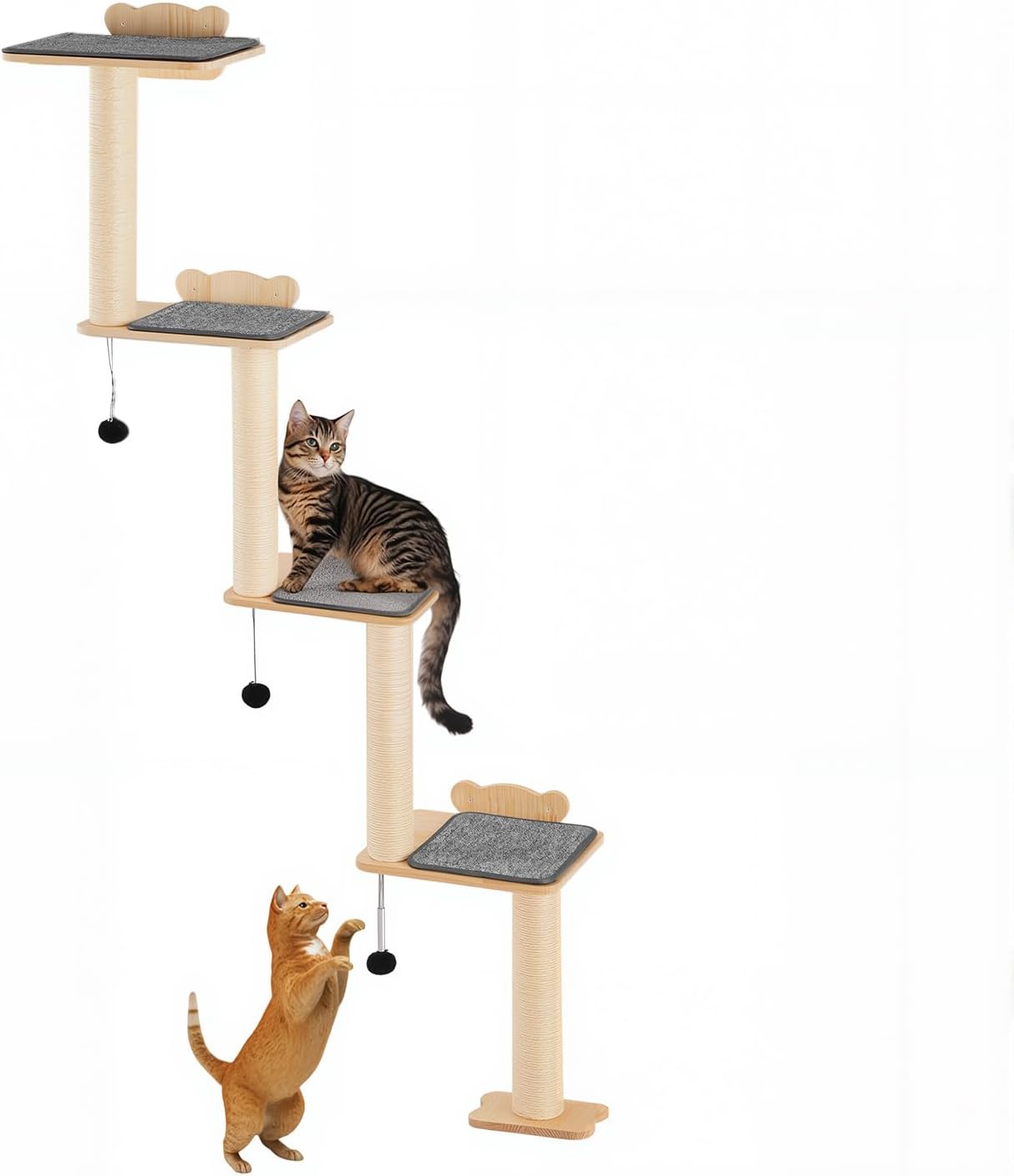 VEVOR 4 Tiers Cat Wall Furniture Set with Jumping Boards