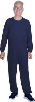 Adaptive Back-Zip Jumpsuit for Men - Easy Care Security Romper