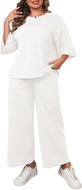 Beautife Womens Plus Size 2 Piece Outfits - Comfortable Loungewear Set