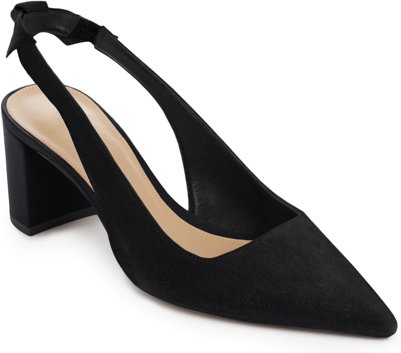Juliet Holy Womens Pumps with Bowknot and Chunky Block Heels