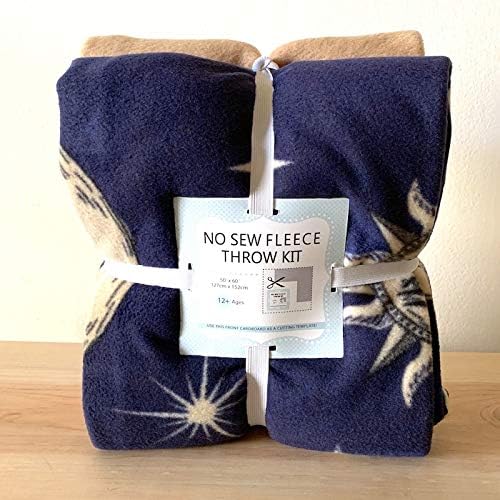 YourFleece Celestial Moons No-Sew Throw Blanket Making Kit