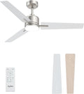 52 in Outdoor Ceiling Fan with Light and Remote - Quiet DC, Dimmable