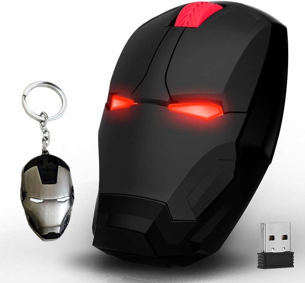 Glosell Iron Man Wireless Mouse: Silent Click, Ergonomic Design