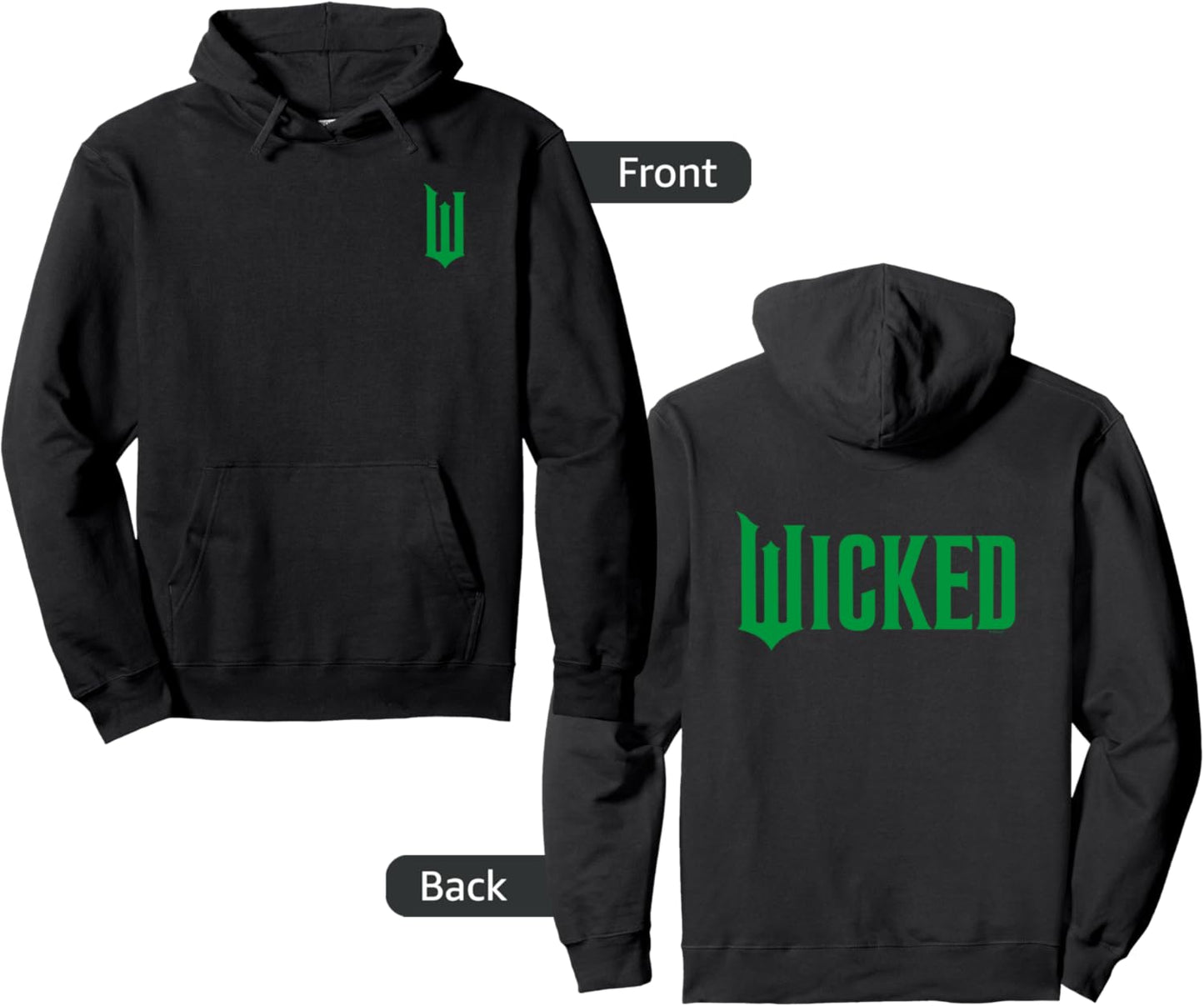 Wicked Logo Hoodie: Double-Sided Style!