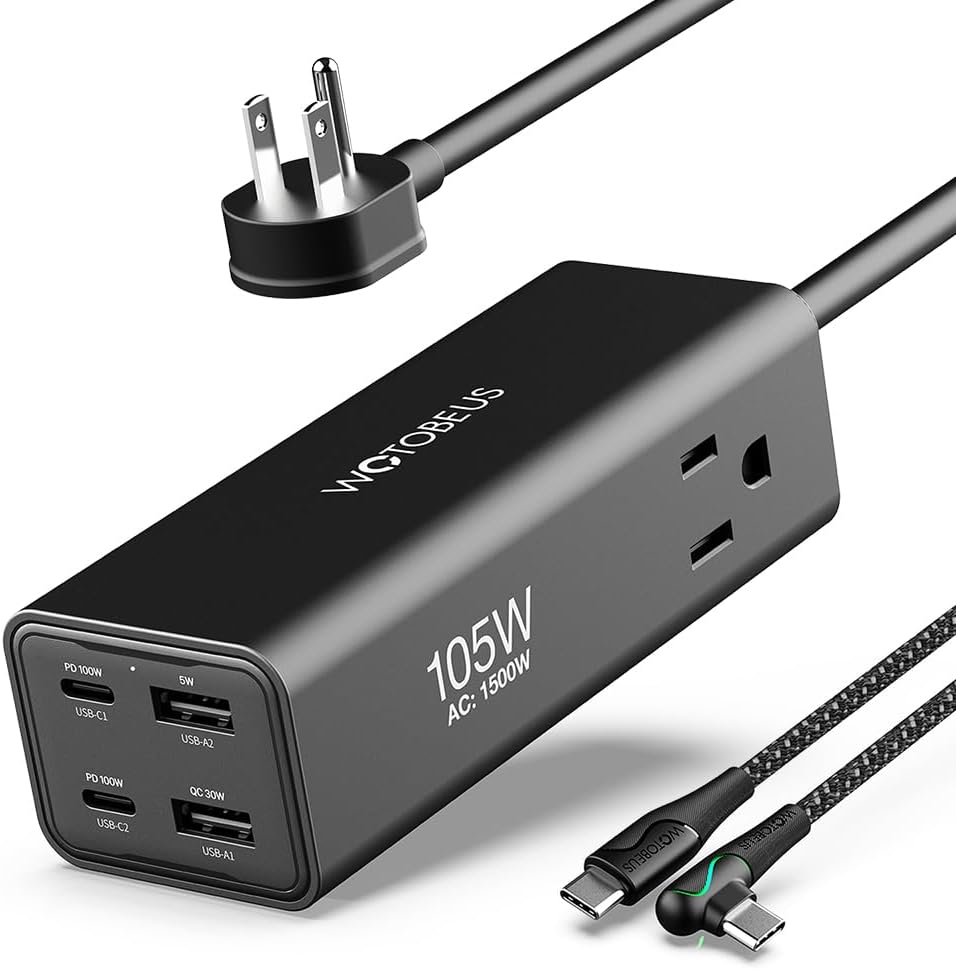 105W GaN USB C Charger - Lightning Fast Charging
