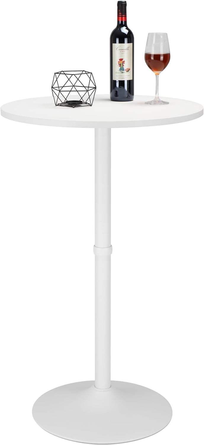 Modern White Bar Table - Easy Assembly, Stylish Design