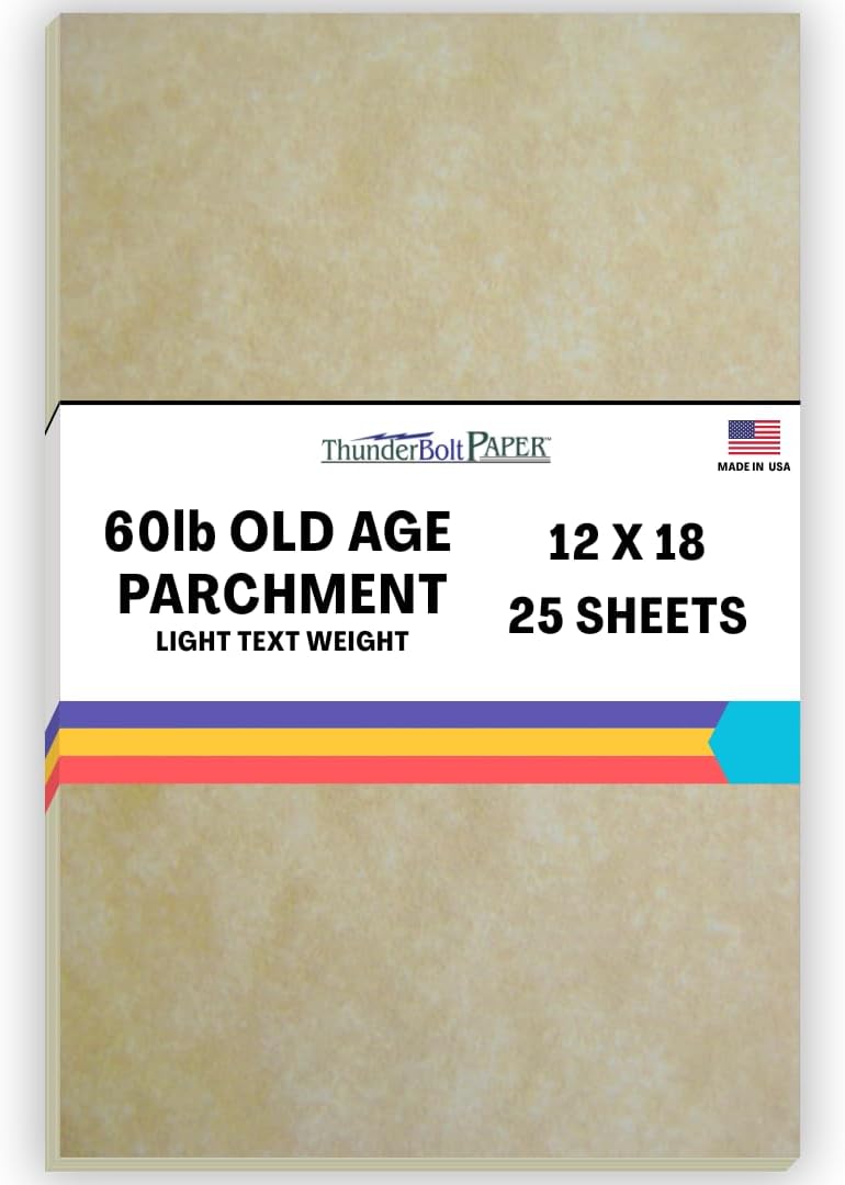 75 Old Age Parchment Paper Sheets for Vintage Projects