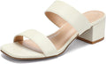 Women's Heeled Sandals Two Strap Square Open Toe Heels - Wide Fit time