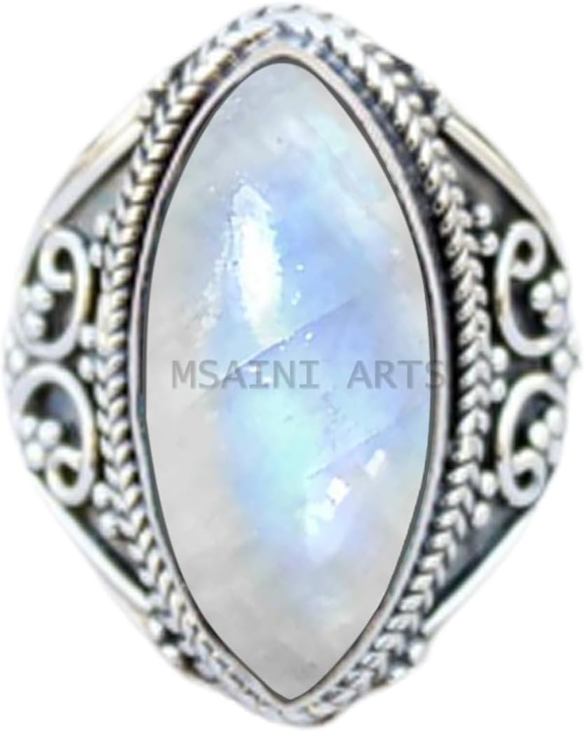 Solid 925 Sterling Silver Ring for Women & Girls with Mystic Quartz
