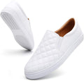 Womens Quilted Leather Slip On Loafers - Comfortable Everyday