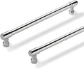 Solid Heavy Duty Jasper Pulls 10 Pack Polished Chrome 8 in Hole