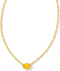 Kendra Scott Cailin Pendant Necklace - Timeless Golden Yellow Crystal