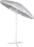 6.5ft Beach Umbrella for Sand - Portable UV 50+ with Anchor