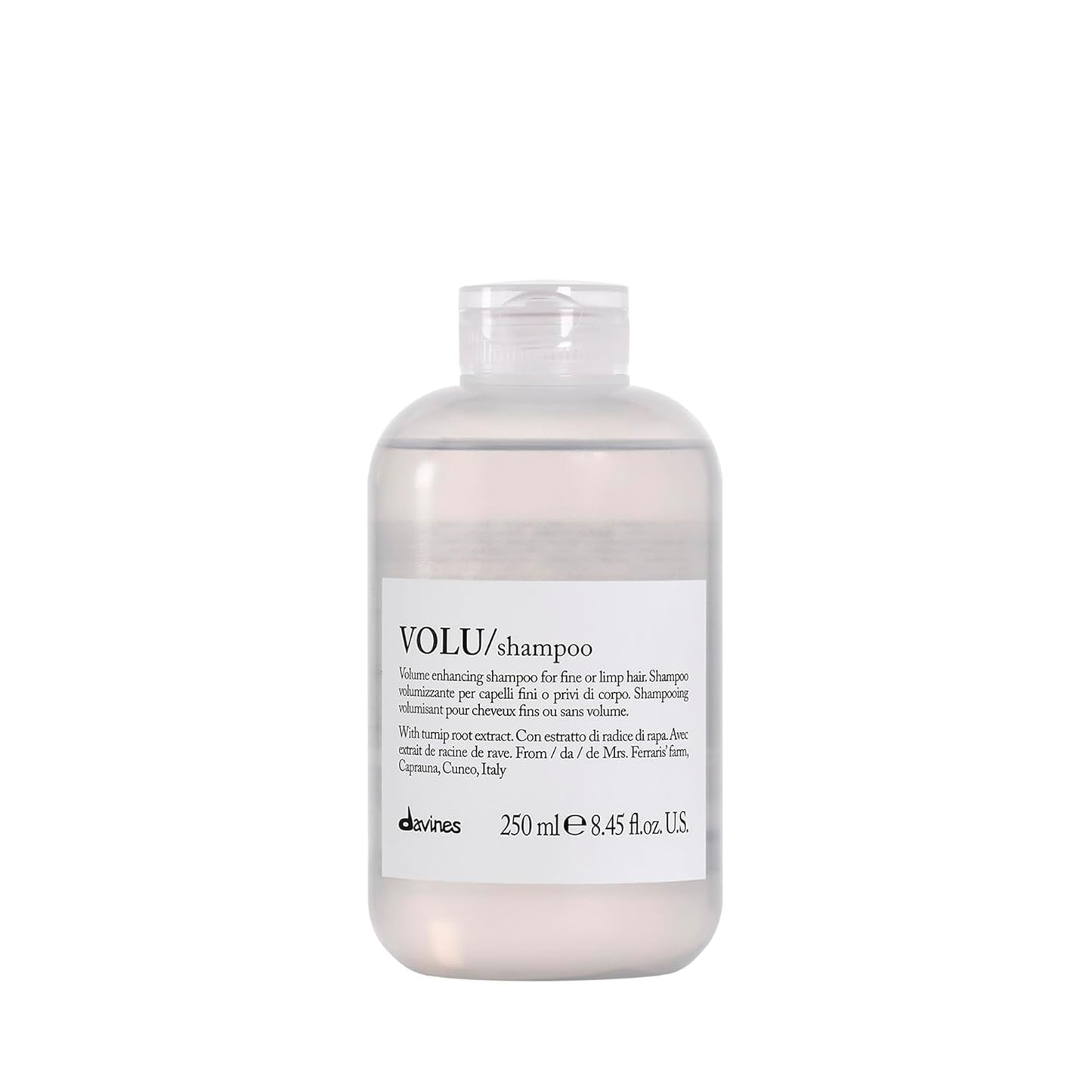 Davines VOLU Shampoo for Fine Hair - Gentle Everyday Volume Boost