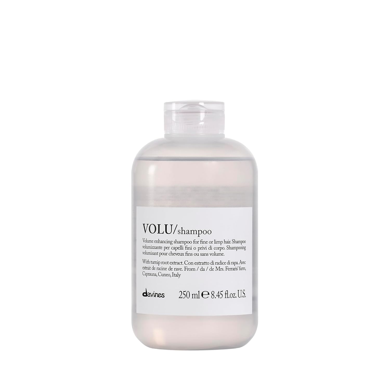 Davines VOLU Shampoo for Fine Hair - Gentle Everyday Volume Boost