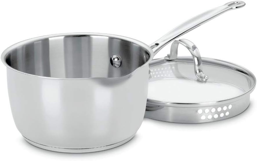 Cuisinart 2-Quart Saucepan with Straining Lid and Pour Spout