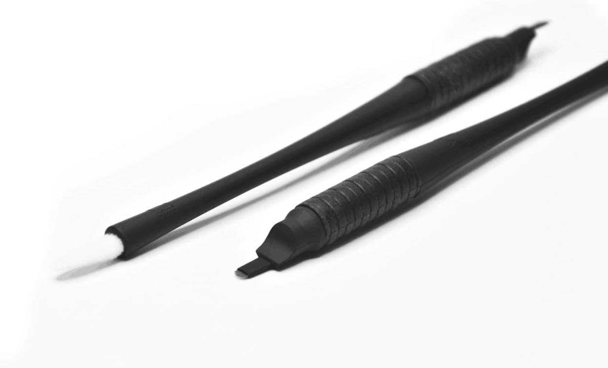 Professional Microblading Eyebrow Pens Pack of 10 with Grip and Sponge