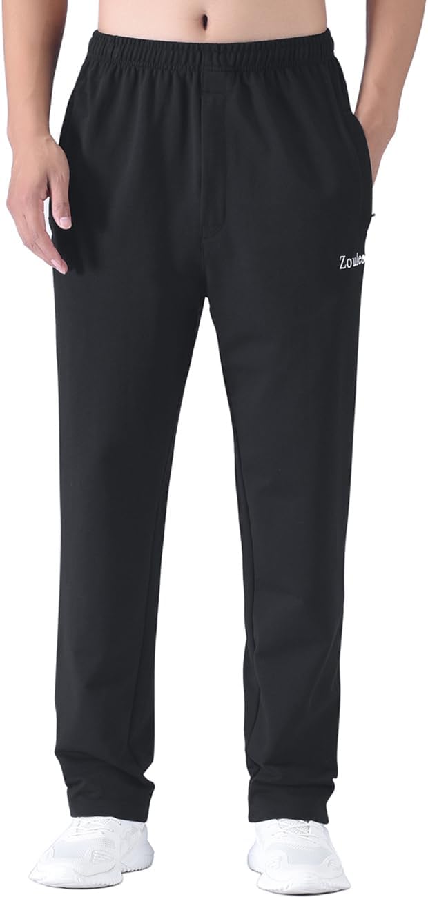 Zoulee Men's Casual Cotton Jogger Sweatpants for Comfort