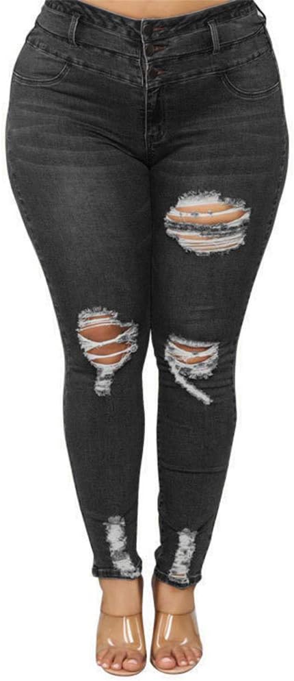 Plus Size Skinny Jeans for Women - Stretchy High Waisted Fit