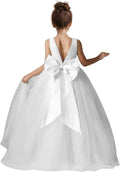 Flower Girls Dress for Wedding Satin Tulle Pageant