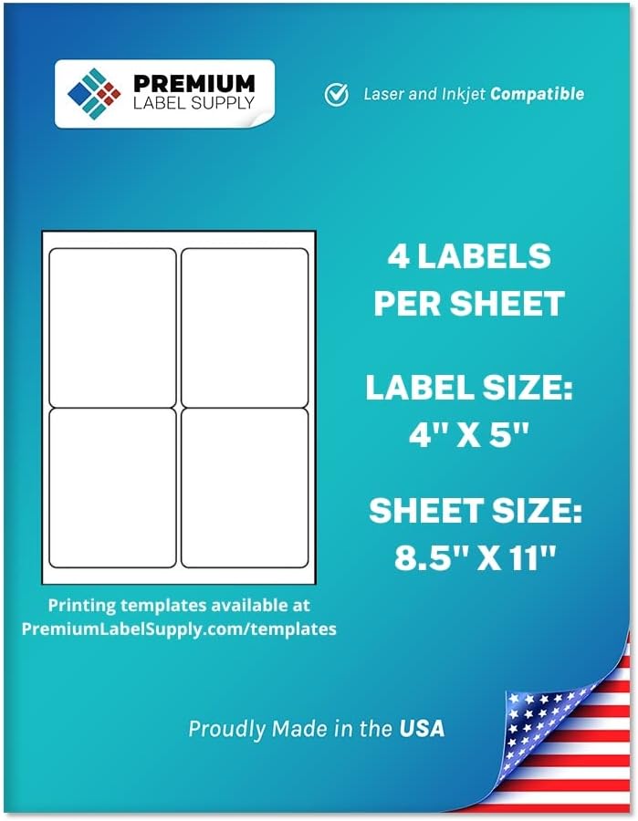 Premium Label Supply White Sticker Shipping Labels for All Needs