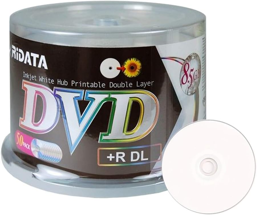 Ridata DVD+R DL 50 Pack 8X 8.5GB Printable Blank Discs