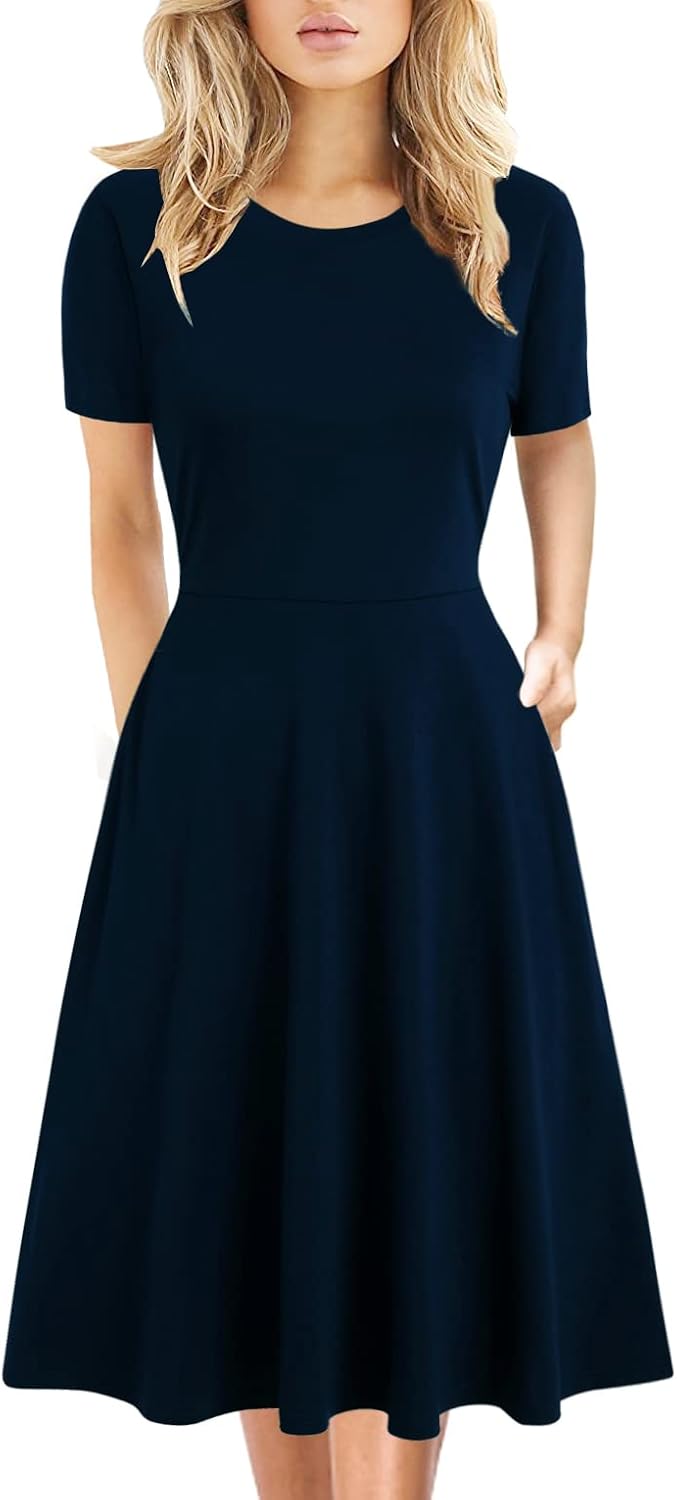 Elegant Knee Length Floral Print Dress for Women - Vintage Style
