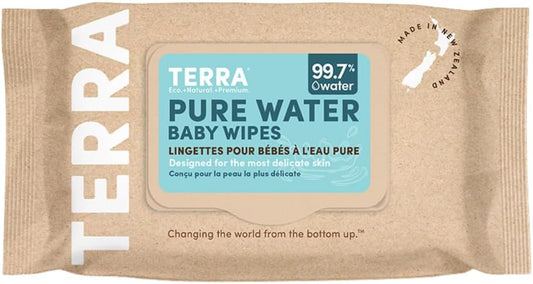 Terra Bamboo Baby Wipes: 99.7% Pure NZ Water, Biodegradable & Unscented