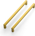 Square Bar Kitchen Cabinet Handles 10 Pack Gold Pulls - Clean Modern