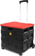 MaxWorks 50830 Collapsible Rolling Dolly Cart for Teachers - Extra