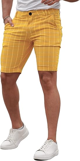 GINGTTO Mens Shorts Slim Fit Stretch 9 Inseam Chino Short Pants