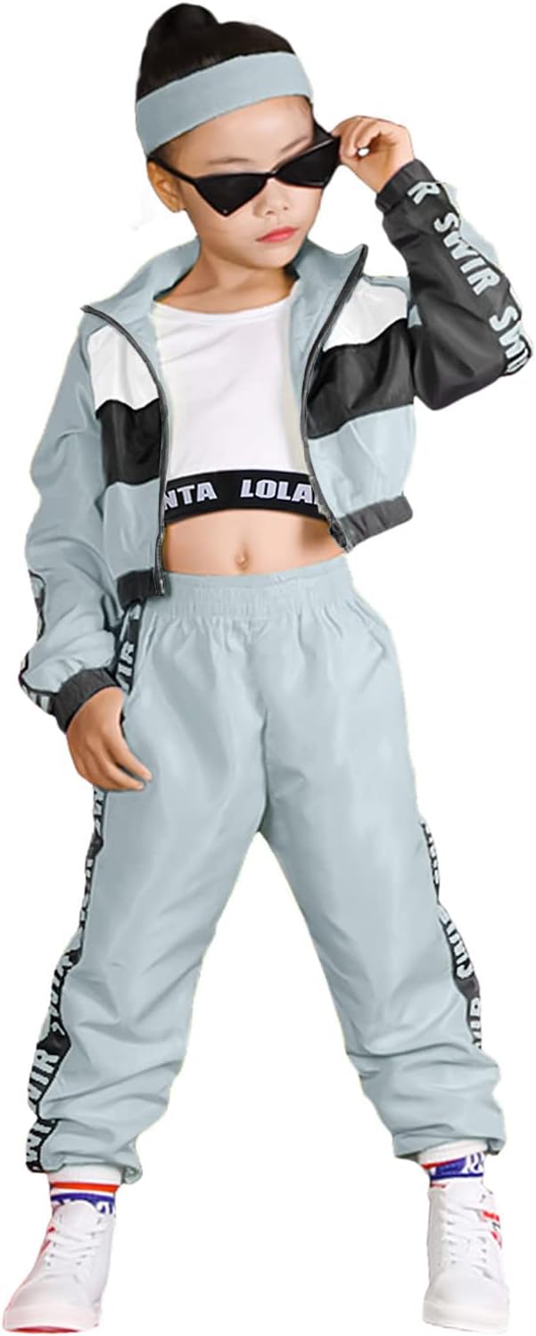 Girls Dance Clothing Set for Hip Hop and Jazz Performance Wear
