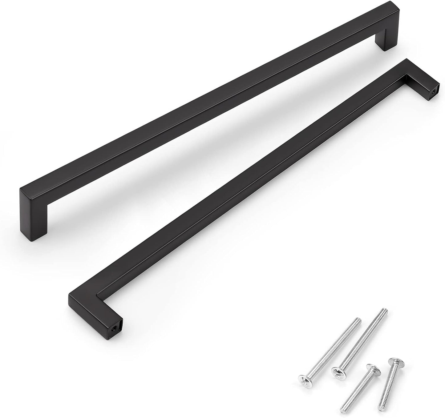 10 Inch Black Cabinet Handles by KNOBWELL - 30 Pack for Furniture