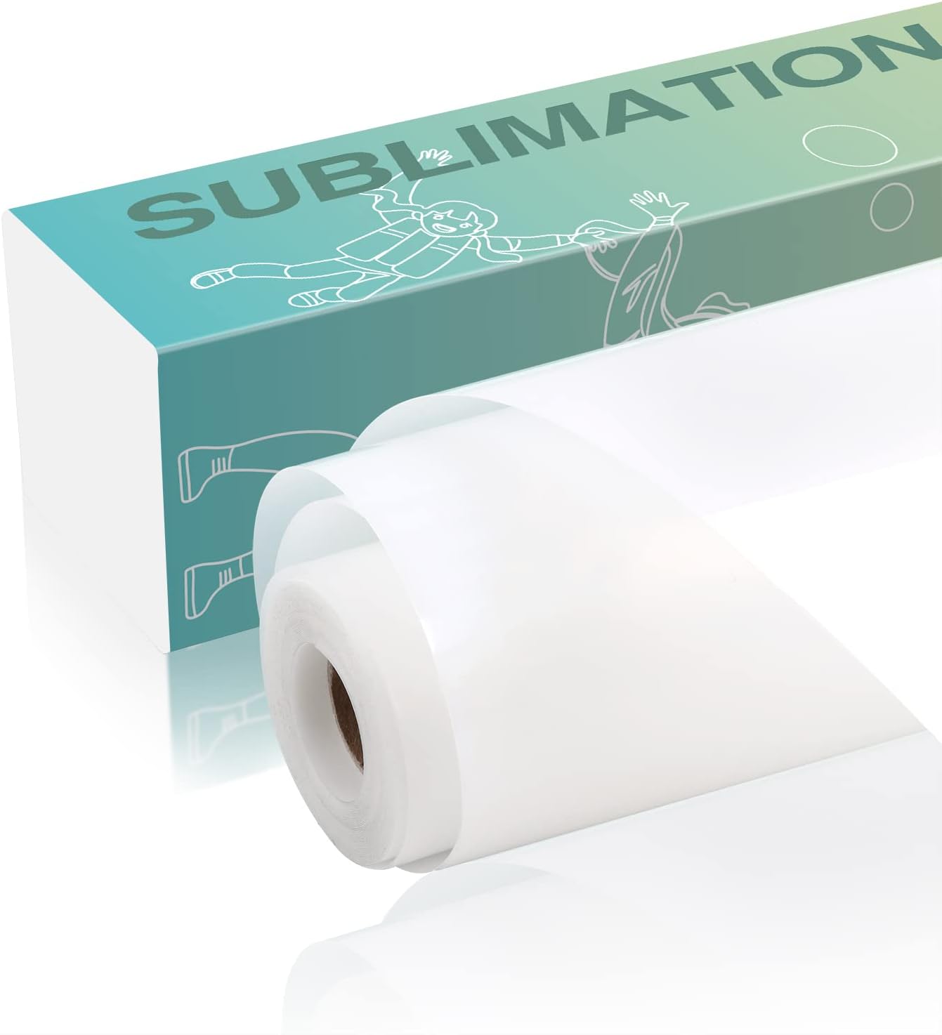 HTVRONT Clear Sublimation HTV Vinyl - High Transfer & Washable - 12x20FT